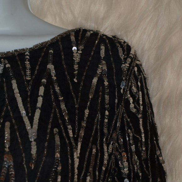 Black/Silver BLOUSE SIZE M-L USED FOR PHOTO SHOOT - Picture 3 of 3